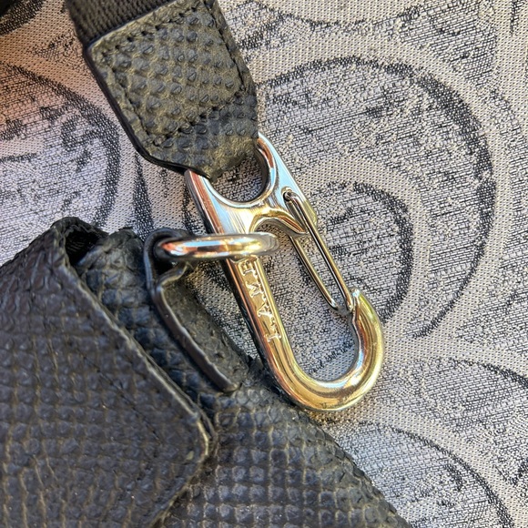 Vintage Gwen Stefani L.A.M.B. Black Leather Shoulder Bag Adjustable Y2K 2000s - Picture 3 of 6